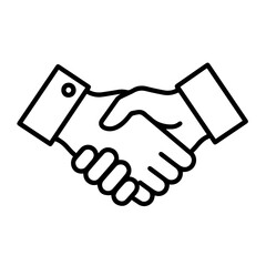 Handshake vector illustration depicting a business agreement and partnership between two businessmen