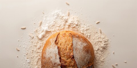 Close-up of bread on a background image used for layout design, texture and structure