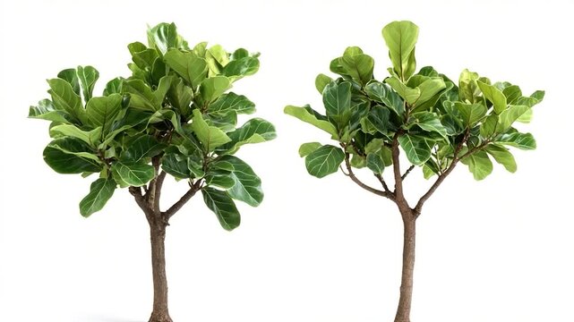 Video A pair of trees standing side by side in a natural environment