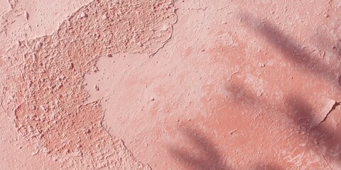 Fototapeta premium Acrylic and pink textured plaster surface used as a background for design projects, artistic applications