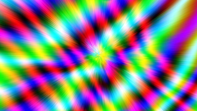 Psychedelic multicolored speed light burst background with vivid rainbow colors