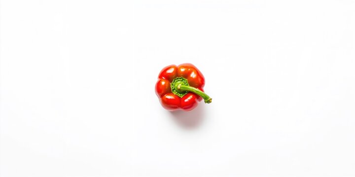 Capsicum annuum, pepper or chilli on white background, used as a spicy ingredient in cooking