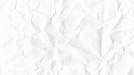 Naklejka premium Crumpled paper texture background. White wrinkled sheet. Overlay effect image