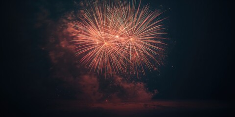 Colorful fireworks illuminating the evening sky, ideal for festive event design or editorial headers