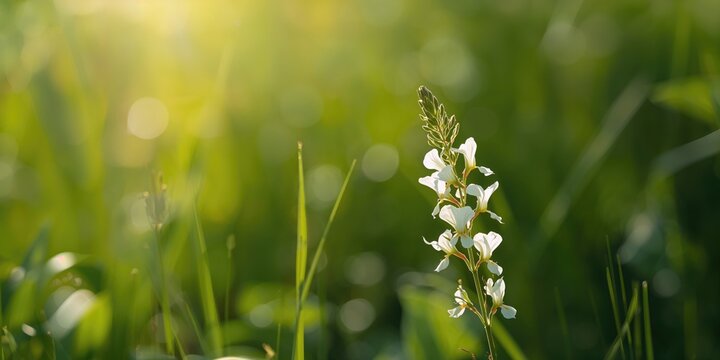 Field bindweed climbing over weeds and plants, serving as a natural ground cover, for ecological preservation