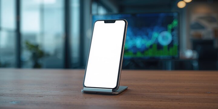Smartphone with an unlit display serving as a digital interface template for user interface development - Powered by Adobe