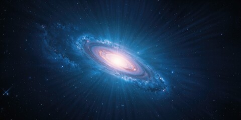 Obraz premium Cosmic universe scene featuring stars and nebulae for use as a background in astronomy-related content