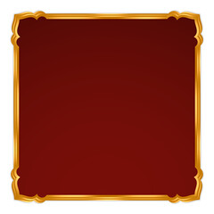 Luxury Islamic gold trimmed square text box &ndash; A beautifully crafted Islamic square text box with golden curvature accents, ideal for elegant title sections and premium Islamic visual themes