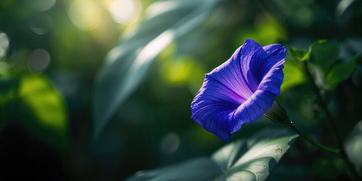 Clitoria ternatea, a leguminous plant featuring striking blue flowers, cultivated for herbal infusions and ornamental purposes