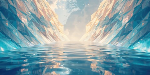 Colorful kaleidoscope texture serving as a dynamic backdrop for digital interface layouts, visual emphasis