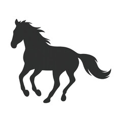 Obraz premium Running Horse Silhouette Vector | Equine Motion & Animal Icon