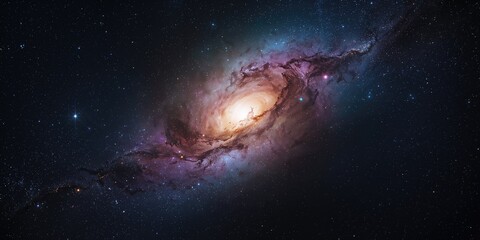 Obraz premium Vivid stars and vibrant nebulae in deep space, used as a backdrop for astrophotography, International Astronomy Day