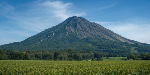 Fototapeta premium Mountain erosion visible on the landscape, natural weathering processes