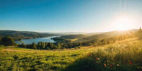 Scenic view of natural beauty in Primorsky region of Russia, seasonal landscape for environmental preservation awareness
