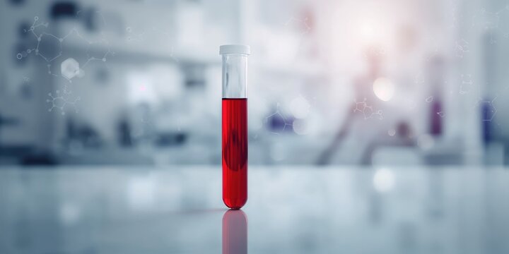 Blood sample with positive CA 19-9 test, used for cancer screening and diagnosis, medical testing awareness day