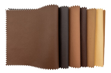 Palette of multi-colored pieces of genuine leather. Accessories for sewing. Leather material