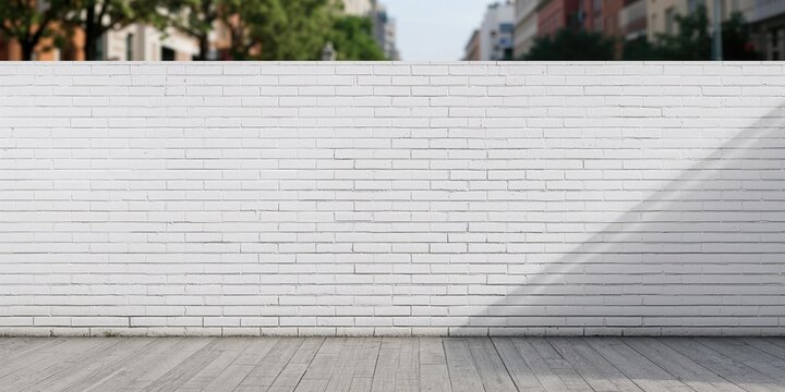 White-painted brick wall used as a background for text or design layout, suitable for editorial or advertising purposes