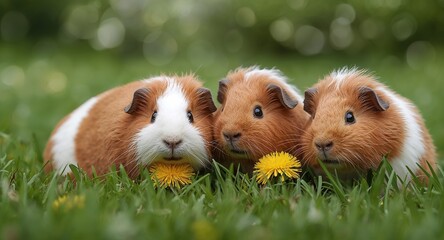 Cavia porcellus, small pet in a cage, animal care and maintenance