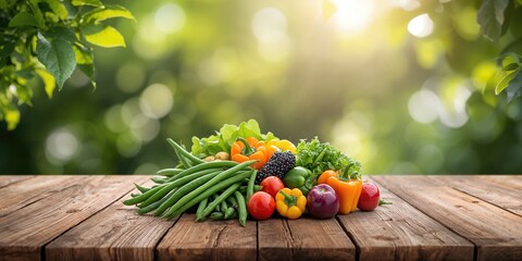 Fresh green beans and vegetables in a kitchen setting, healthy food preparation and agricultural freshness
