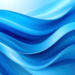 Fototapeta premium Flowing blue hues create a soothing, abstract wave pattern with subtle variations in shade and depth