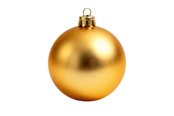 A shiny golden Christmas ornament for holiday decoration