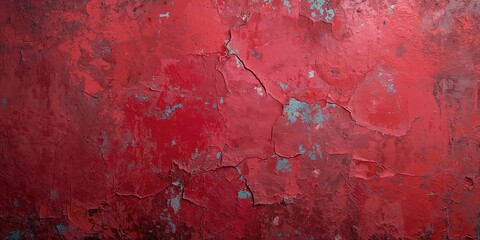 Wall with peeling red and blue paint serving as an abstract background for design and layout projects, Earth Day