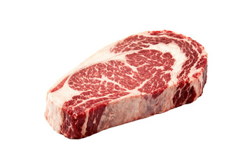 Fototapeta premium Fresh raw beef steak with visible marbling for gourmet cooking