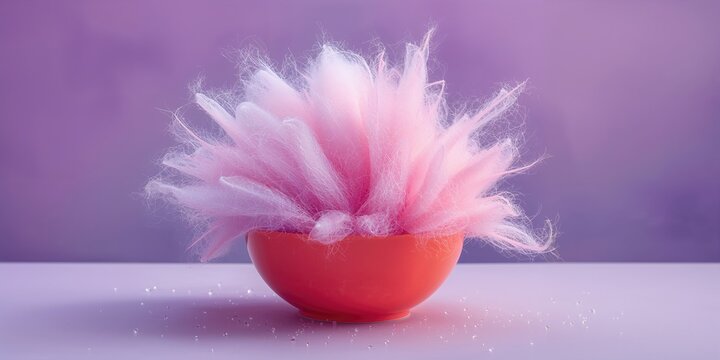 A bowl filled with Persian cotton candy, emphasizing traditional confectionery