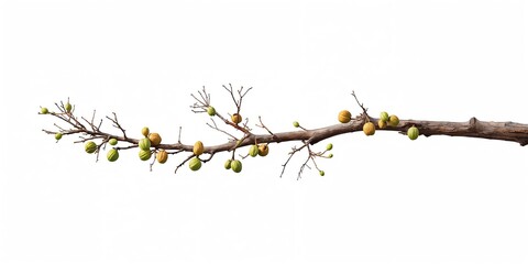 Walnut branch with immature nuts, suitable for editorial header backgrounds