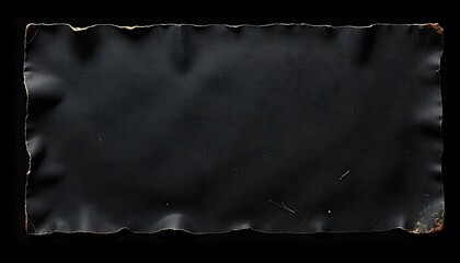 Dark wrinkled plastic film with torn edges overlay texture