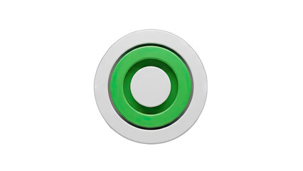 Concentric Circles with Green and White Hues on a Transparent Background Minimalist Abstract Graphic Element
