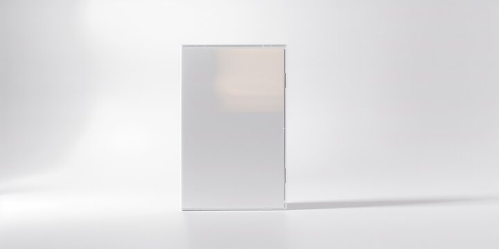 Empty DVD and CD case on white background designed for media protection and presentation