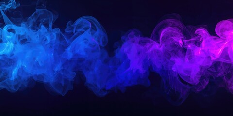 Colorful smoke swirling in neon glow on a dark backdrop, ideal for editorial header backgrounds
