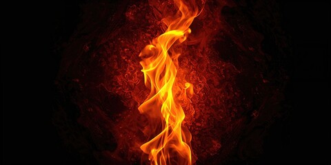 Fire flame against a textured background used for digital interface design, UI backdrop
