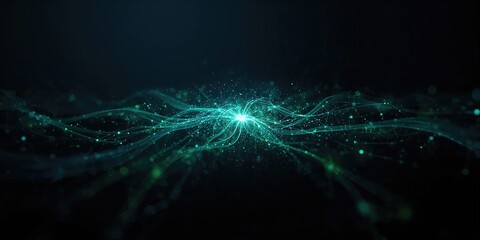 Abstract technology network with interconnected nodes, suitable for UI background design, Earth Day