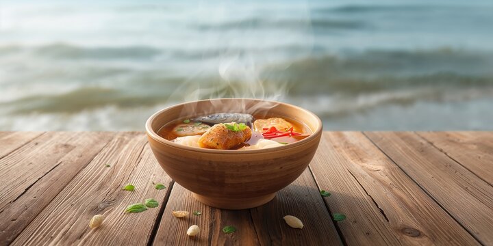 Maeuntang, spicy Korean fish soup prepared with fresh ingredients, suitable for a warming meal during winter