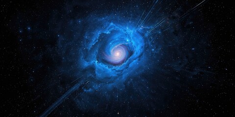 Space explosion with distant planets in a solar system, cosmic phenomena and space science, Earth Day