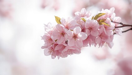 Obraz premium Assorted blooming flowers on a white backdrop, ideal for botanical illustration or decoration