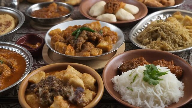 assorted middle eastern and arabic dishes, lebanese food