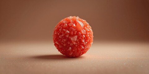 Detailed view of an aragonite ball highlighting crystalline structure for geology display purposes