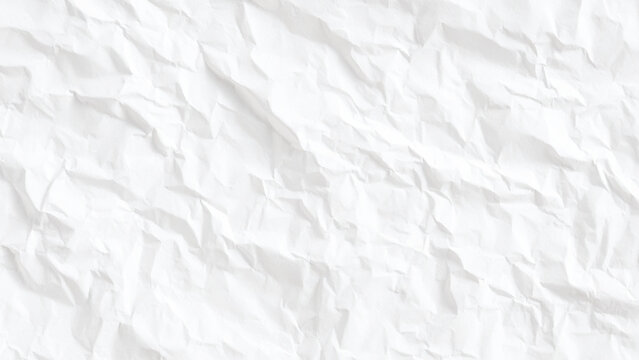 A white sheet of paper with a detailed crumpled texture and creased surface Vector, illustration