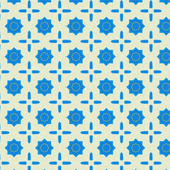Untitled design - 1Blue Star Tile Geometric Seamless Pattern