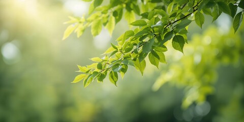Tree foliage with a soft-focus background highlighting environmental preservation