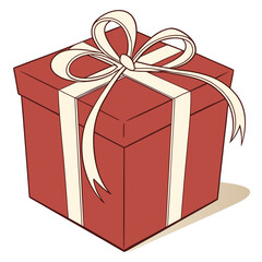 gift box with red ribbon
