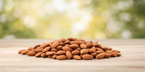 Bunch of almonds, natural snack options for health-conscious consumers