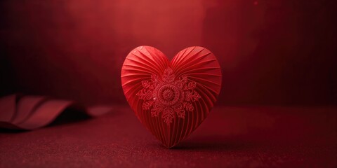 Valentine themed background with a regal red painted motif, designed for editorial headers
