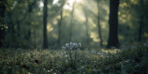 Gray flowers in a gloomy mood, seasonal change and plant health
