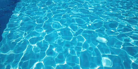 Swimming pool with rippling blue water serving as a calming backdrop for outdoor event planning