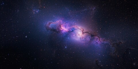 Fototapeta premium Cosmic science fiction wallpaper displaying numerous galaxies in deep space, ideal for sci-fi layouts