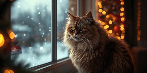 A portrait of an enraged feline with bared teeth and focused stare, highlighting natural animal defense mechanisms